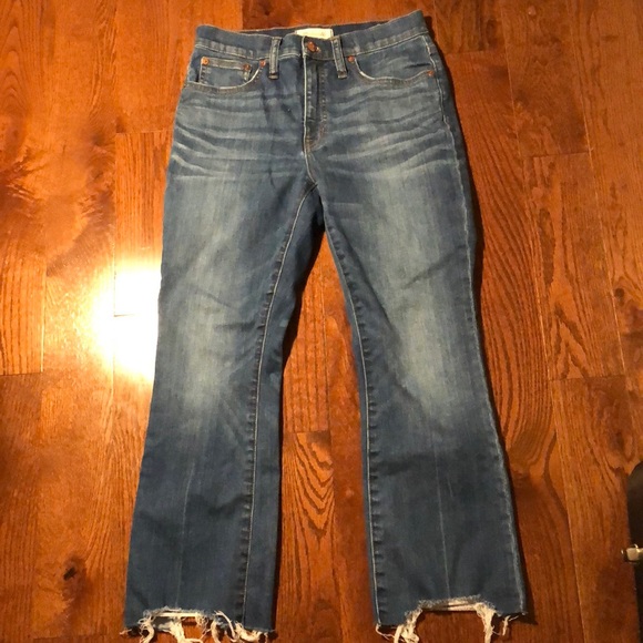 Madewell Denim - Madewell Cali Demi boot medium wash blue jean